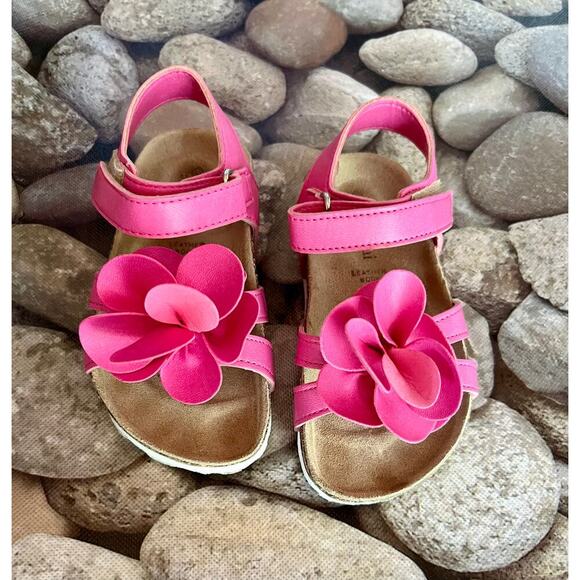 PINK FLOWER SANDAL-SIZE 9 - Picture 2 of 3